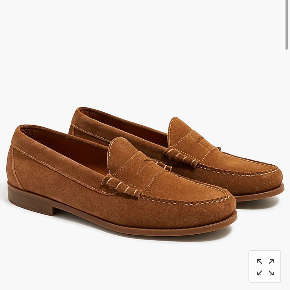 J-Crew Light Brown Suede Penny Loafers